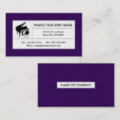 Carte De Visite piano plaqué (Devant / Derrière)
