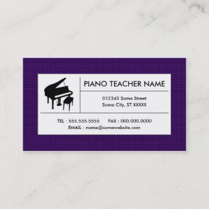 Carte De Visite piano plaqué