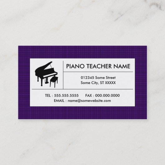 Carte De Visite piano plaqué (Devant)