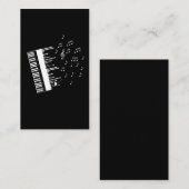 Carte De Visite Piano Player Flying Music Notes Pianiste (Devant / Derrière)