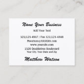 Carte De Visite Piano révisé avec Skyline - SRF (Dos)