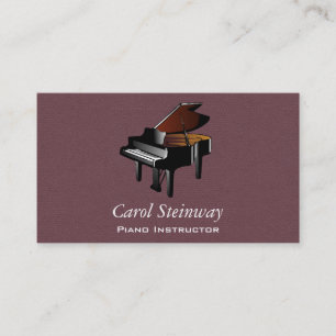 Carte De Visite Piano sur la fausse flanelle de Bourgogne