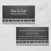Carte De Visite Piano Teacher (Devant / Derrière)