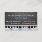 Carte De Visite Piano Teacher (Dos)