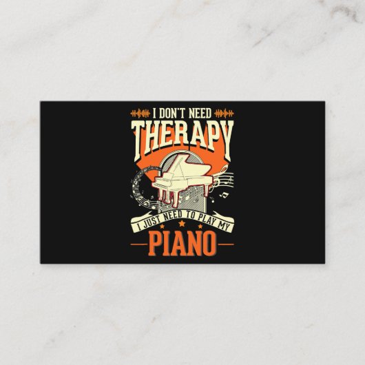 Carte De Visite Piano Therapy Piano Player Pianiste 3 (Devant)
