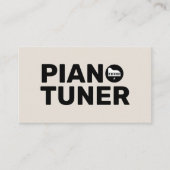 Carte De Visite Piano Tuner & Technician (Devant)
