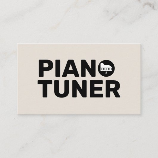 Carte De Visite Piano Tuner & Technician (Devant)