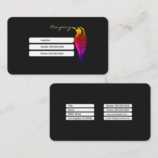 Carte De Visite Pic (Devant / Derrière)