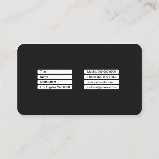 Carte De Visite Pic (Dos)