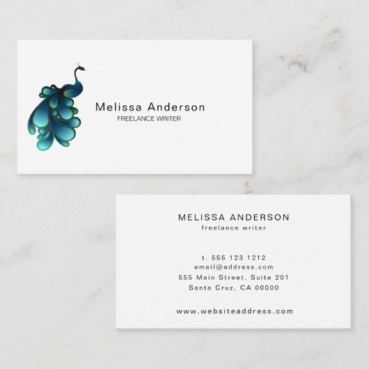 Carte De Visite Pic bleu (Devant / Derrière)