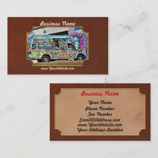 Carte De Visite Pick - Ice Cream (Devant / Derrière)