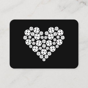 Carte De Visite Pickleball drôle d'amour en forme de cœur pour la