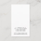 Carte De Visite Pictogramme [inflammable] (Dos)