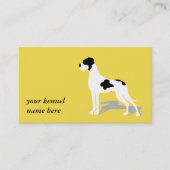 Carte De Visite Piebald Noir Grands Danois (Devant)