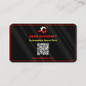 Carte De Visite pièce automobile moderne | noir (Dos)