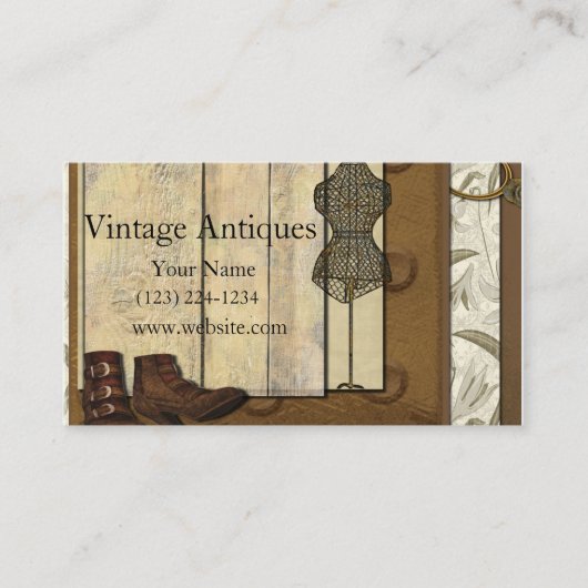 Carte De Visite Pièce de couturière de Steampunk (Devant)