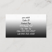 Carte De Visite Pièce de Puzzle noir manquante Ombre bleue (Dos)