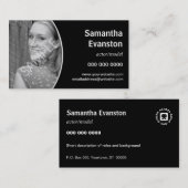 Carte De Visite Pièce de théâtre Courbé Noir (Devant / Derrière)