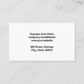 Carte De Visite Pièces auto | Voitures de sport | Mécanique (Dos)