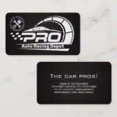 Carte De Visite Pièces d'auto de course Services | Technicien (Devant / Derrière)