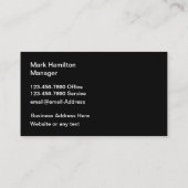 Carte De Visite Pièces D'Automobile Et Service Automobile (Dos)