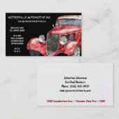 Carte De Visite Pièces d'automobiles et service Véhicule à capucho (Devant / Derrière)