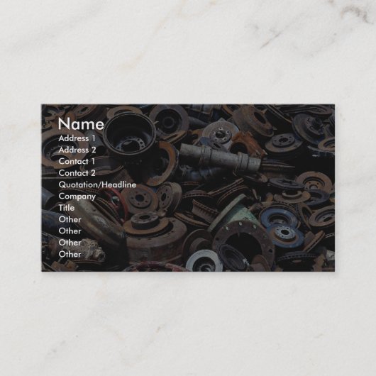 Carte De Visite Pièces de frein (Devant)