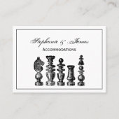 Carte De Visite Pièces de jeu d'échecs Art vintage (Devant)