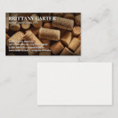 Carte De Visite Pièces de liège à vin (Devant / Derrière)