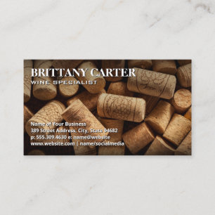 Carte De Visite Pièces de liège à vin