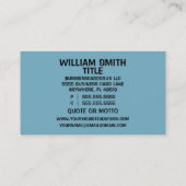 Carte De Visite Pièces de psychologie (Dos)