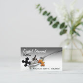 Carte De Visite Pièces de puzzle et fourche (Debout devant)