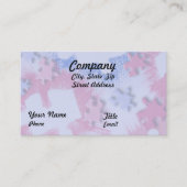 Carte De Visite Pièces de puzzle rose et bleu (Devant)