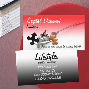 Carte De Visite Pièces de Puzzle sur Fourchette Professionnelle