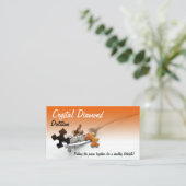 Carte De Visite Pièces De Puzzle Sur La Fourche Profession D'Entre (Debout devant)