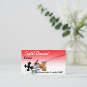 Carte De Visite Pièces De Puzzle Sur La Fourche Profession Profess (Debout devant)