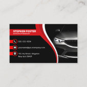 Carte De Visite Pièces de réparation de voitures automobiles Black (Devant)