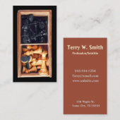 Carte de visite Pièces d'échecs (Devant / Derrière)