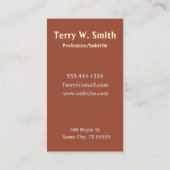 Carte de visite Pièces d'échecs (Dos)