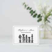 Carte De Visite Pièces d'échecs Art Vintage (Debout devant)