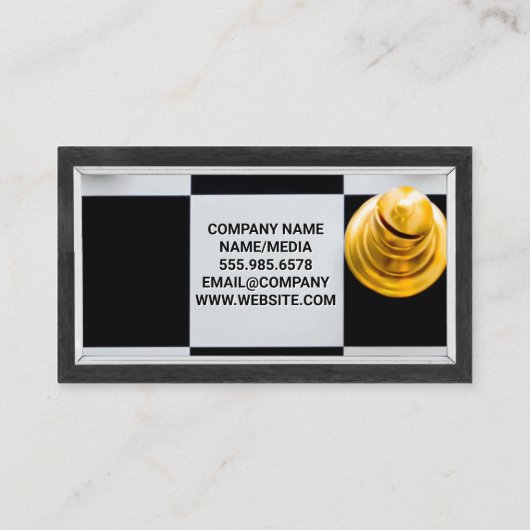 Carte De Visite Pièces d'échecs Gold Silver (Dos)