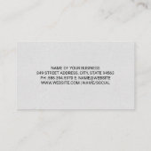 Carte De Visite Pièces d'échecs reflétées (Dos)