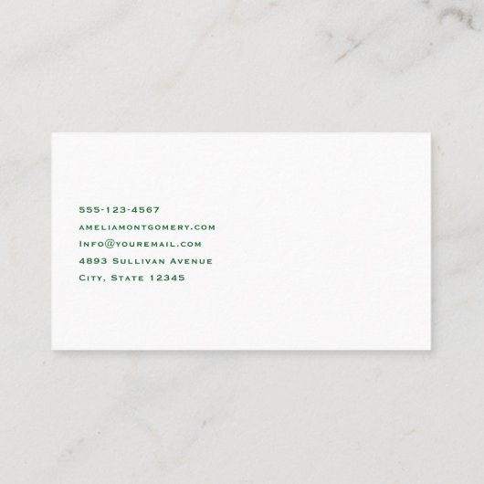 Carte De Visite Pièces en or Lucky Horseshoe et Clover (Dos)