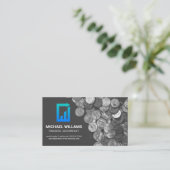 Carte De Visite Pièces | Logo du papier financier (Debout devant)