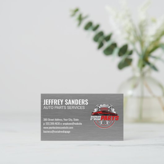 Carte De Visite Pièces Performance | Services Auto (Debout devant)