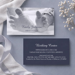 Carte De Visite Pied de bébé nouveau-né Bande d'hôpital Doula de n