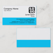 Carte De Visite Pied de page couleur - bleu 00CCFF (Devant / Derrière)