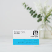 Carte De Visite Pied de page couleur - bleu 00CCFF (Debout devant)