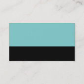 Carte De Visite Pied de page couleur - bleu clair vert et noir (Dos)