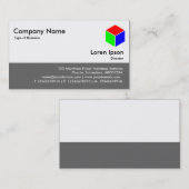 Carte De Visite Pied de page couleur - Cube - gris (Devant / Derrière)